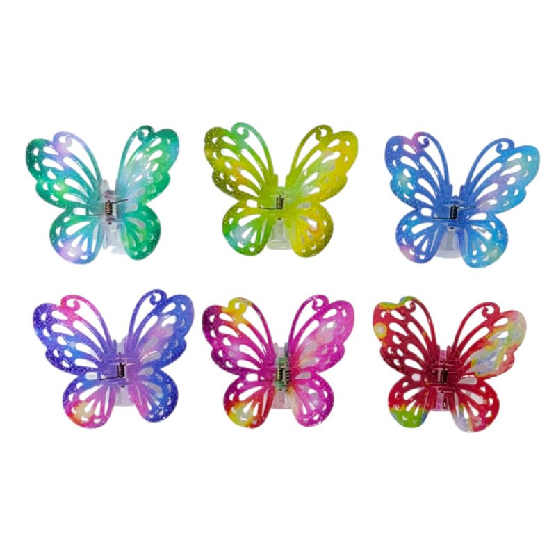 GANCHO PARA EL CABELLO DE MARIPOSA, PINZAS DE SUJECION FUERTE, ACCESORIO PARA EL CABELLO PAQUETE DE 12UND, MEDIDA 10CM