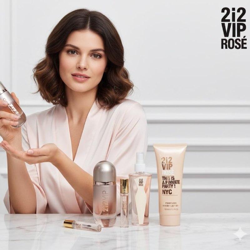 SET 2i2 VIP ROSE EDP 80ML, EDP 15ML, SPLASH 100ML, BODY LOTION 150ML, SHOWER GEL 150ML (M)