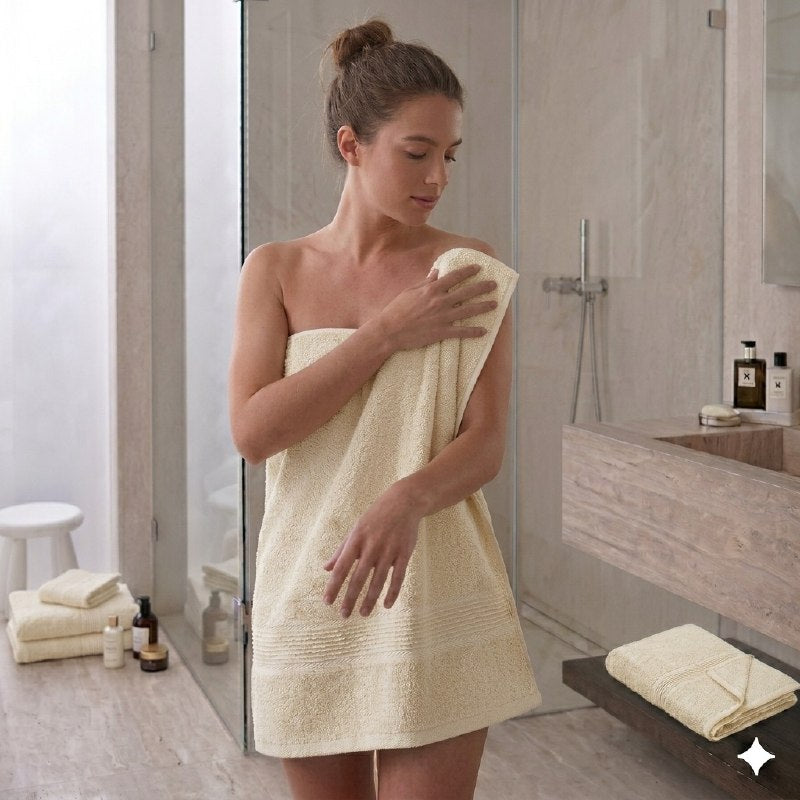 TOALLA PARA BAÑO DE CUERPO PREMIUM DE ALTA DENSIDAD 100% ALGODON SCARLETT CLASSICS 68X137CM