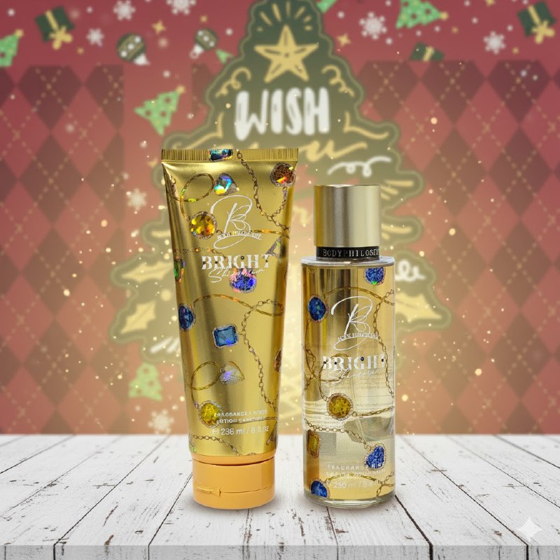 SET BODY PHILOSOPHY BRIGHT SHIMMER SPLASH 250ML, CREMA CORPORAL 236ML (M)