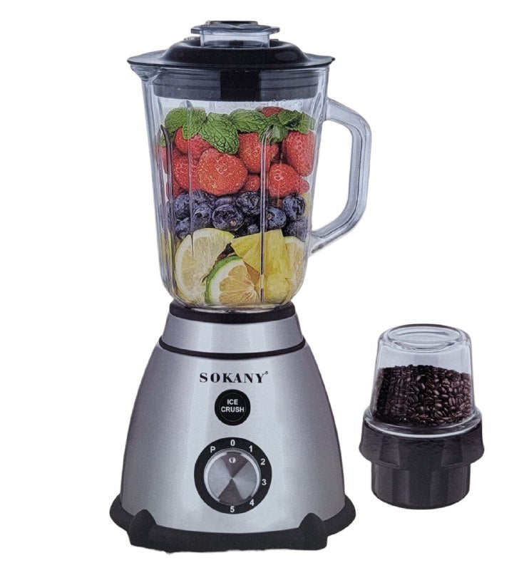 MAQUINA LICUADORA MULTIUSOS, SK-03031, ALTA POTENCIA 800W, EMPUÑADURA ERGONOMICA, LIMPIEZA FACIAL, 5 VELOCIDADES SOKANY