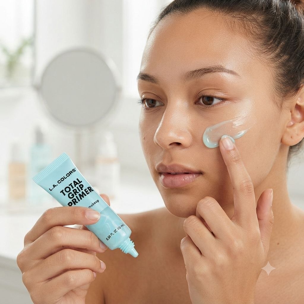 PREBASE DE MAQUILLAJE A BASE DE AGUA Y TEXTURA ADHERENTE TOTAL GRIP PRIMER L.A. COLORS 15ML