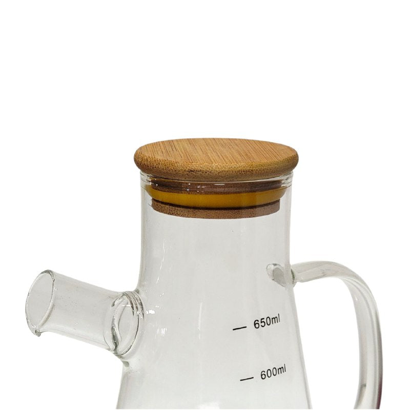 BOTELLA DISPENSADORA DE ACEITE ELEGANTE DE CRISTAL 700ML