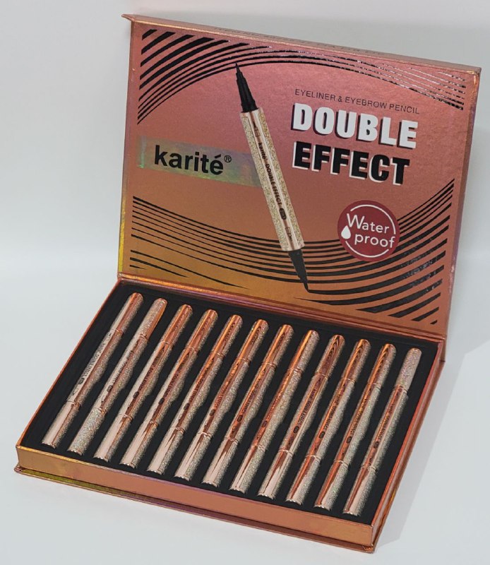 DELIENADOR DE OJOS Y LAPIZ DE CEJAS 2 EN 1 FORMULA 3D UNICA, ACABADO INTENSO KARITE 1ML