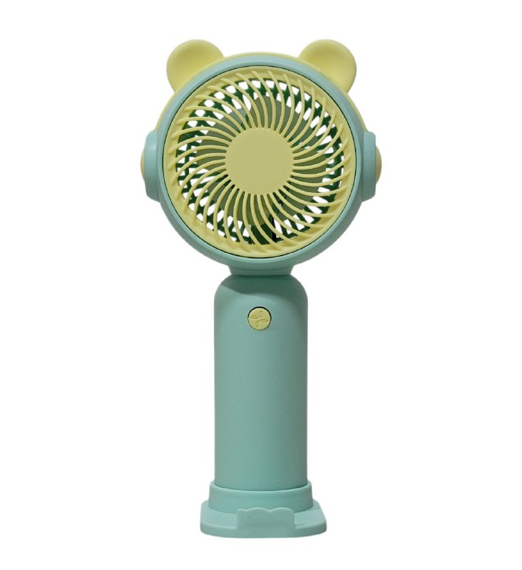 VENTILADOR DE MANO O MESA RECARGABLE CON SOPROTE PARA CELULAR 4 COLORES