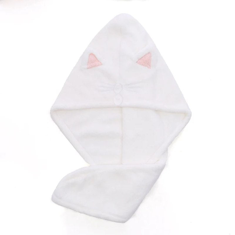 GORRO PARA SECAR EL CABELLO CON TOALLA CON BOTON DE MICROFIBRA, FUERTE, ABSORBENTE DE AGUA, 4 COLORES DRY CAP