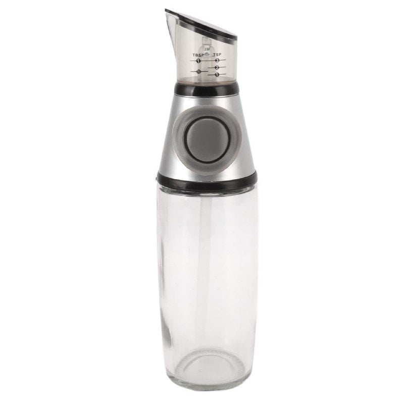 BOTELLA DISPENSADORA DE ACEITE Y VINAGRE, SEGURO PARA REFRIGERADOR O ESTANTE, MIDE LA CANTIDAD EXACTA DE ACEITE O VINAGRE QUE DESEE PRESS & MEASURE 500ML