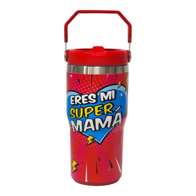 TERMO PORTATIL DE ALTA RESISTENCIA DE ACERO INOXIDABLE DEL DIA DE LAS MADRES 600ML