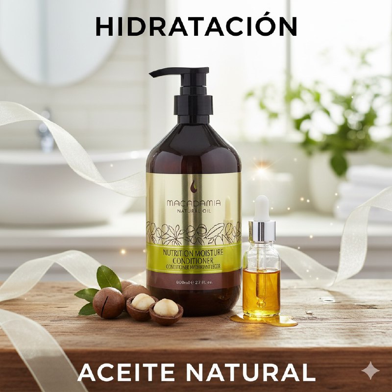 ACONDICIONADOR  DE ACEITE DE ARGAN MARROQUI NUTRITIVO E HIDRATANTE MACADAMIA 800ML