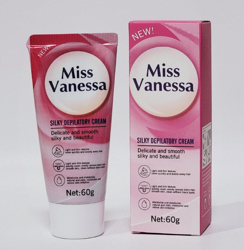 CREMA CORPORAL DEPILADORA PARA DEPILACION SIN DOLOR MISS VANESSA 60G