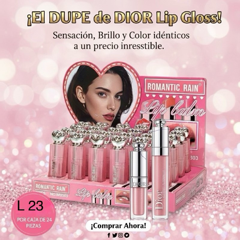 BALSAMO LABIAL ROMANTIC RAIN (DUPE DIOR LIP GLOW ADDICT)