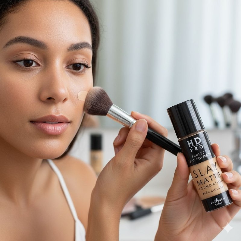 BASE DE MAQUILLAJE LIQUIDA LIVIANA LIBRE DE ACEITE ACABADO MATE TONO 18 PORCELAIN ITALIA DELUXE HD PRO PERFECT FULL COVERAGE SLAY MATTE 30ML