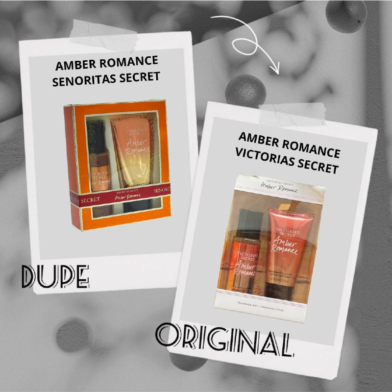 SET SENORITAS SECRET AMBER ROMANCE SPLASH 75ML, BODY LOTION 75ML (M) (AROMA SIMILAR VS AMBER ROMANCE)