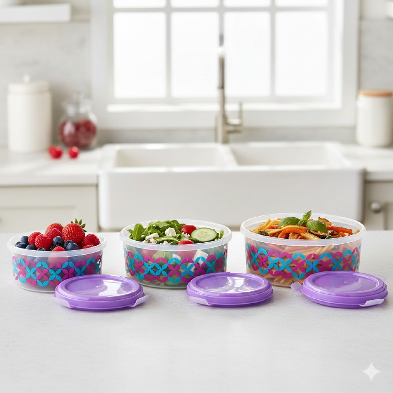 SET DE RECIPIENTES PANAS PARA ALIMENTOS 3UND 13X25C 11X23CM 10X20CM