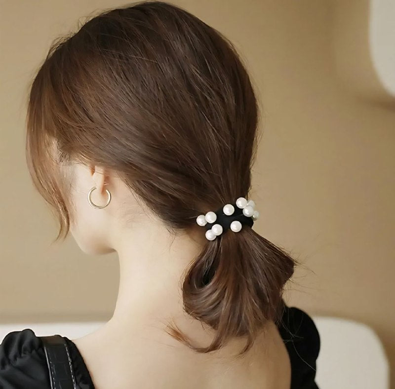COLA PARA EL CABELLO DE PERLAS, ACCESORIO PARA EL CABELLO, PAQUETE 12UND