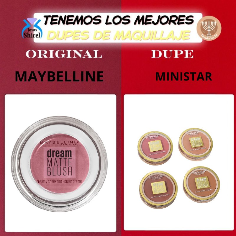 BLUSH CON ACABADO MATTE DUPE DE MAYBELLINE 8G, 4 TONOS