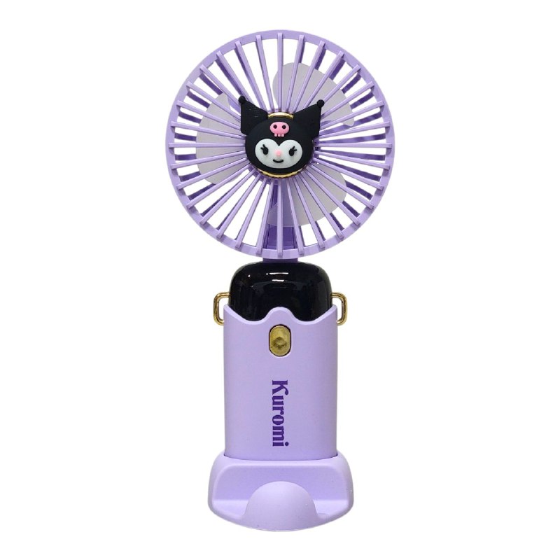 VENTILADOR DE MANO O MESA RECARGABLE CON SOPORTE PARA CELULAR 4 ESTILOS
