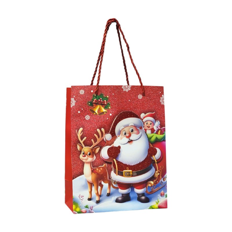 BOLSA DE REGALO NAVIDEÑA PEQUEÑA 18X23X10CM