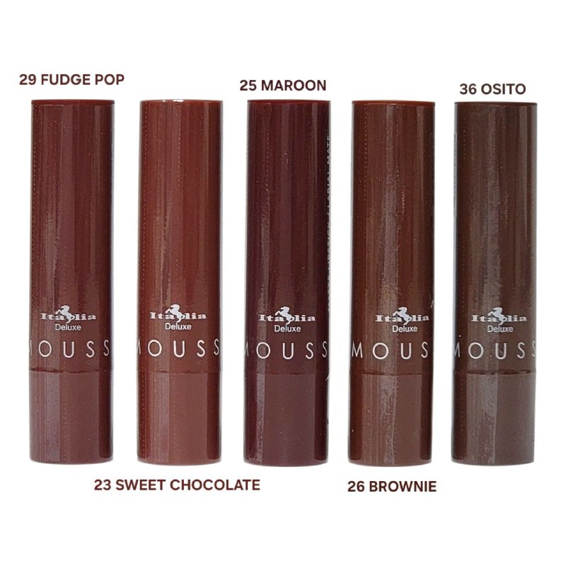 BRILLO LABIAL EN SET DE LAPICES LABIALES MATTE ITALIA DELUX CHOLA BROWNS TOP FIVE 3G