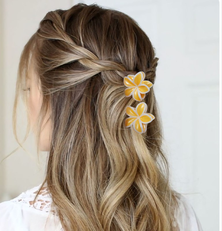 GANCHO PARA EL CABELLO DE DISEÑO DE FLOR, PINZAS DE SUJECION FUERTE, ACCESORIO PARA EL CABELLO PAQUETE DE 12UND 4X4CM