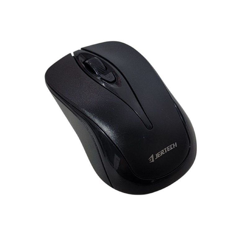 TECLADO INALAMBRICO EN COMBO DE OFICINA, TAMAÑO COMPLETO CON DISEÑO DE 104 TECLAS, MOUSE RATON DE 4 BOTONES JERTECH KM300 LUXURY