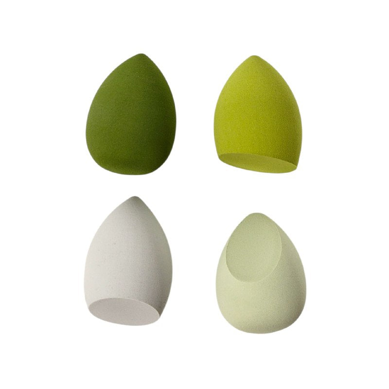 ESPONJAS DE MAQUILLAJE EN SET DE 4 PIEZAS, PARA APLICAR BASE, CORRECTOR Y POLVOS