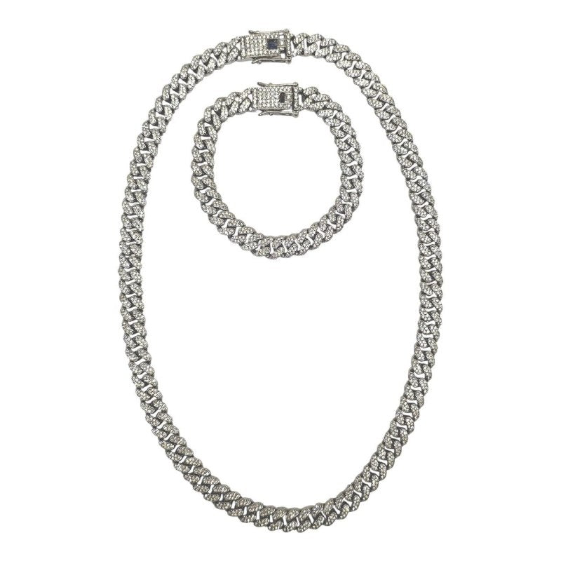 PULSERA DE ENCHAPE PARA CABALLERO EN SET 51CM Y 17CM