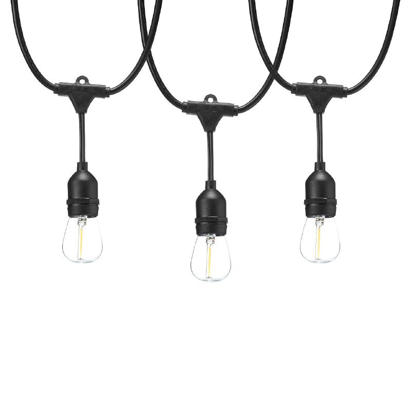 LUCES DECORATIVAS PARA PATIOS GUIRNALDA PARA EXTERIORES RESISTENTE AL AGUA 10 PORTALAMPARAS, 10 METROS, NO INCLUYE FOCOS