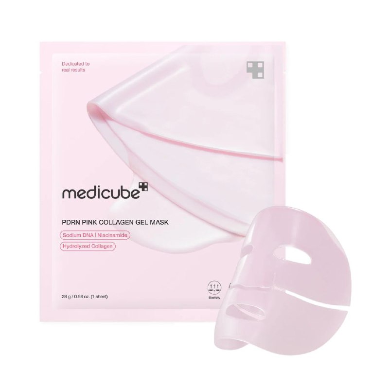 MASCARILLA FACIAL DE GEL REJUVENECEDORA DE COLAGENO ROSA CON PDRN 4UND MEDICUBE