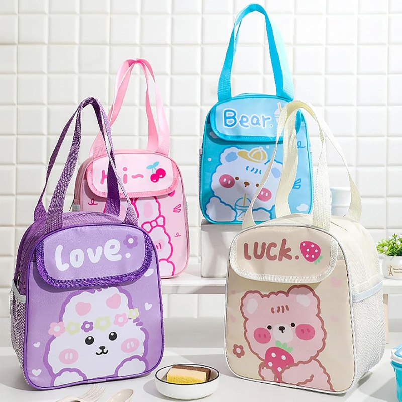 LONCHERA TERMICA PARA NIÑOS, PRACTICA Y DIVERTIDA 4 DISEÑOS 19X23CM