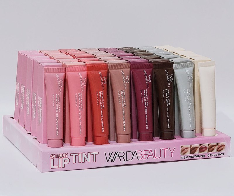 BRILLO LABIAL, DUPE DE RHODE HAILEY BIEBER  BALSAMO LABIAL CON COLOR DE PEPTIDOS 8 TONOS WARDABEAUTY 10ML