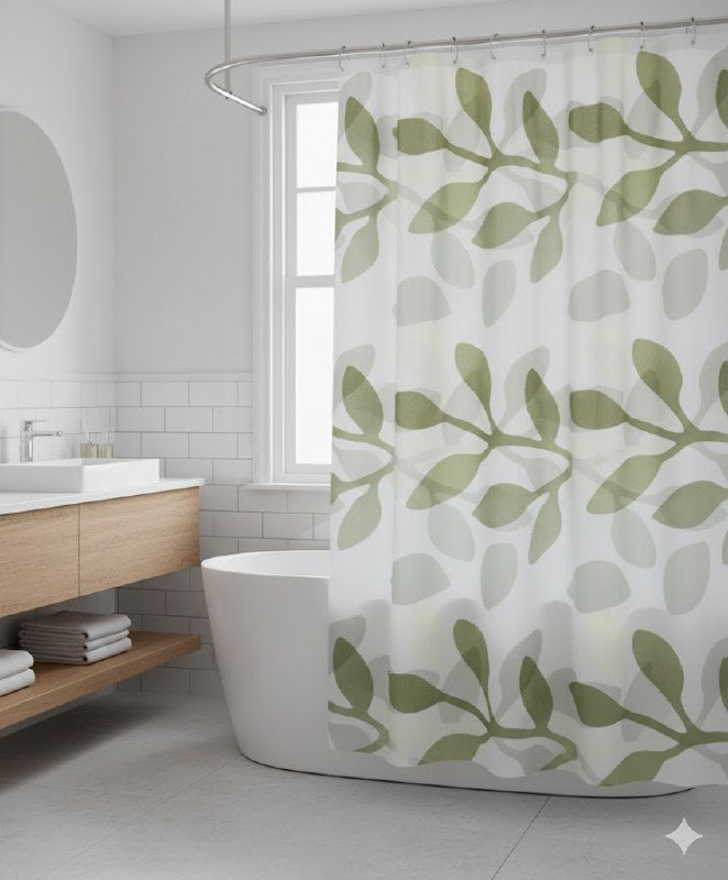 CORTINA DE DUCHA DE POLYSTER, SIMPLE Y MODERNO CON 12 ARANDELAS Y MATERIALES DURADEROS 180X180CM LARUCCI SHOWER CURTAIN 16 ESTILOS