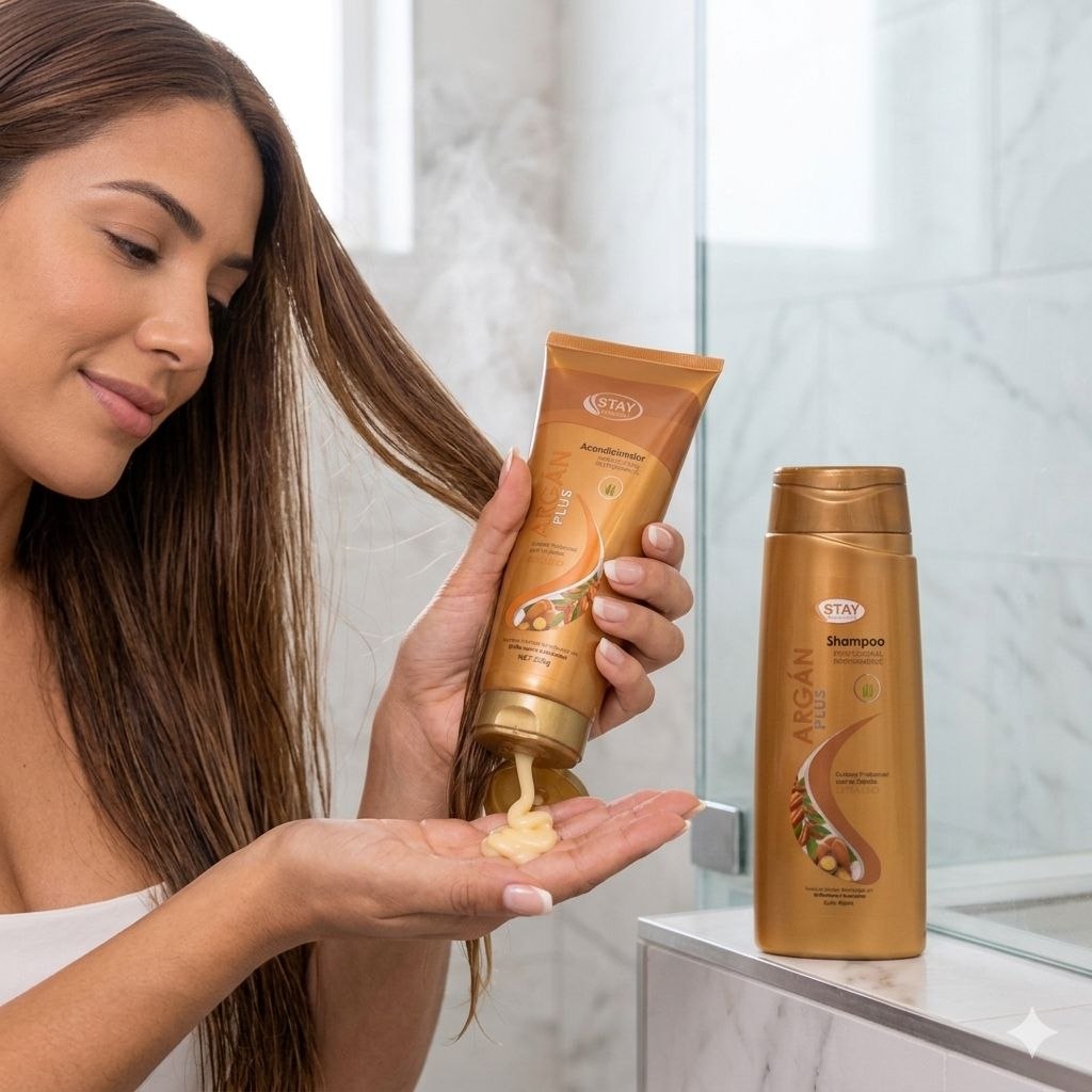 SET DE SHAMPOO Y ACONDICIONADOR NUTRITIVO DE ACEITE DE ARGAN STAY BEAUTIFUL 400ML & 230G