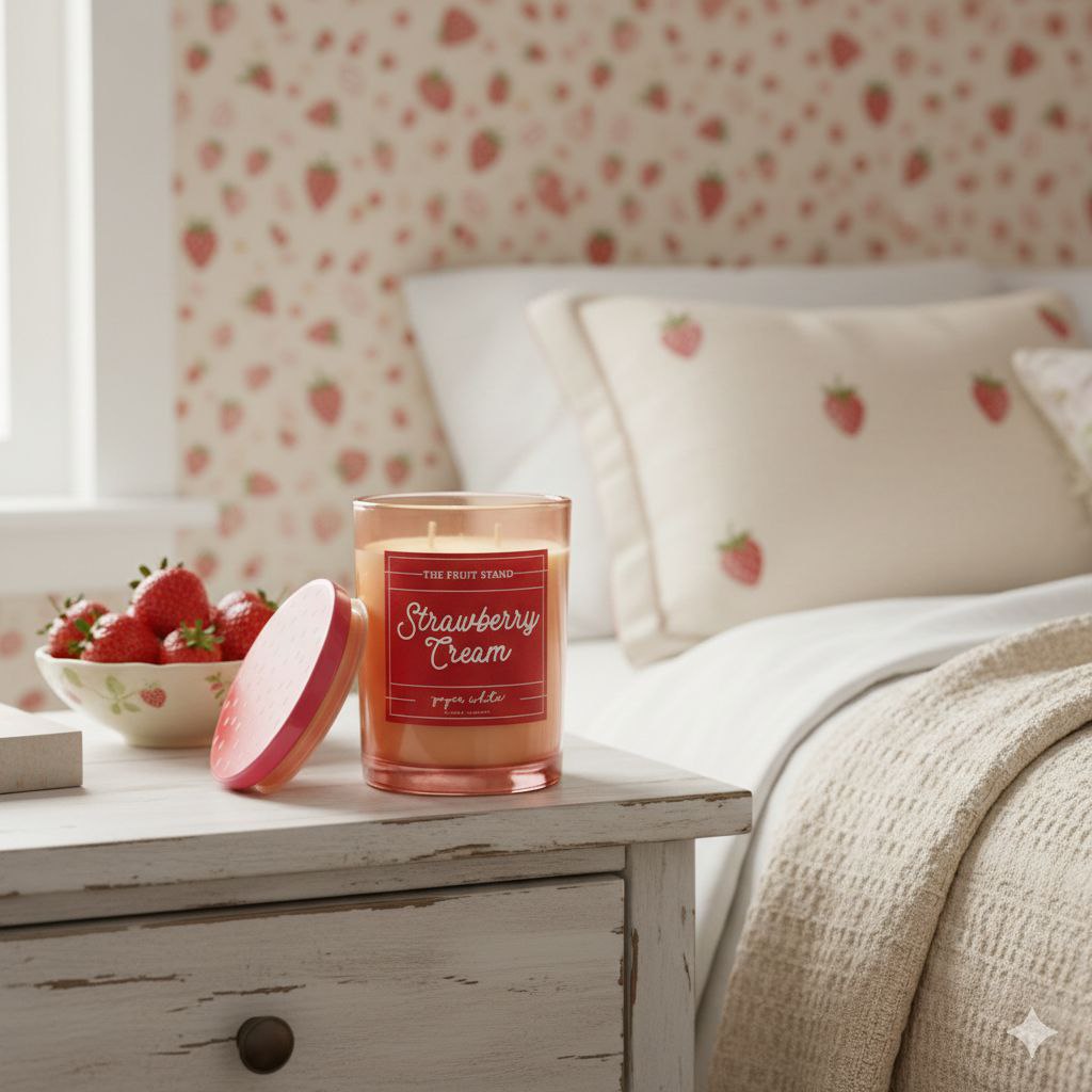 VELA AROMATICA STRAWBERRY CREAM PAPER WHITE 431G