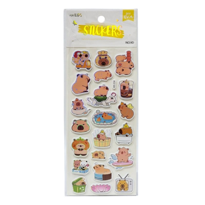 STICKERS DE DECORACION PEGATINAS DE CAPIBARA 3D