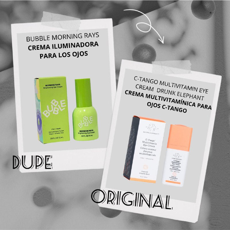 CREMA FACIAL ILUMINADORA PARA LOS OJOS, REDUCE LA APARIENCIA DE CANSANCIO Y DA BRILLO A LAS OJERAS BUBBLE 15ML (DUPE DRUNK ELEPHANT)