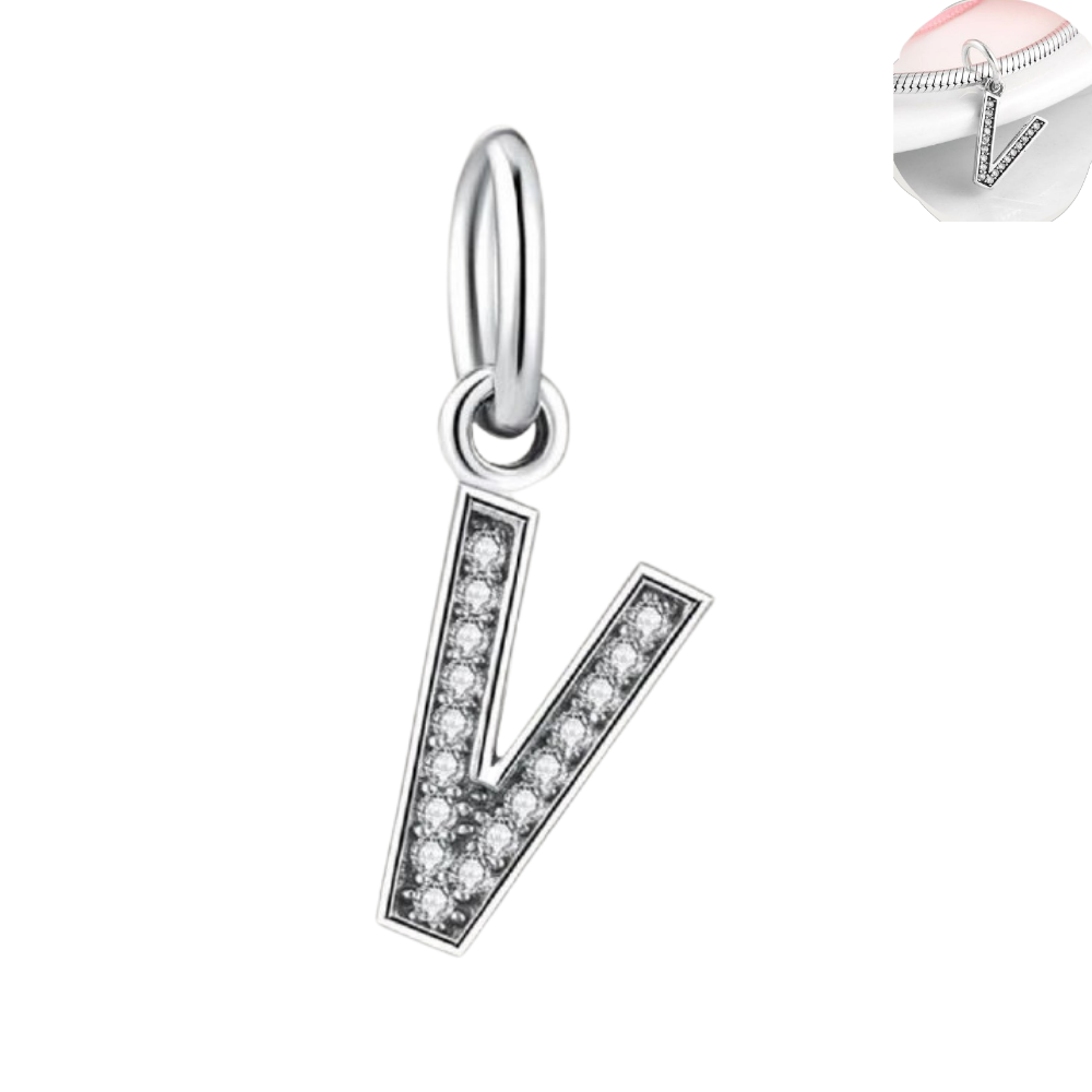 PCHARM1808  COLGANTE LETRA V