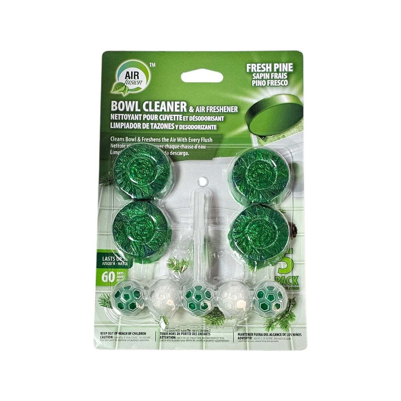 PASTILLAS LIMPIADORAS DE INODORO Y AMBIENTADORAS CON AROMA A AIRES DEL BOSQUE 5UND AIRFUSION