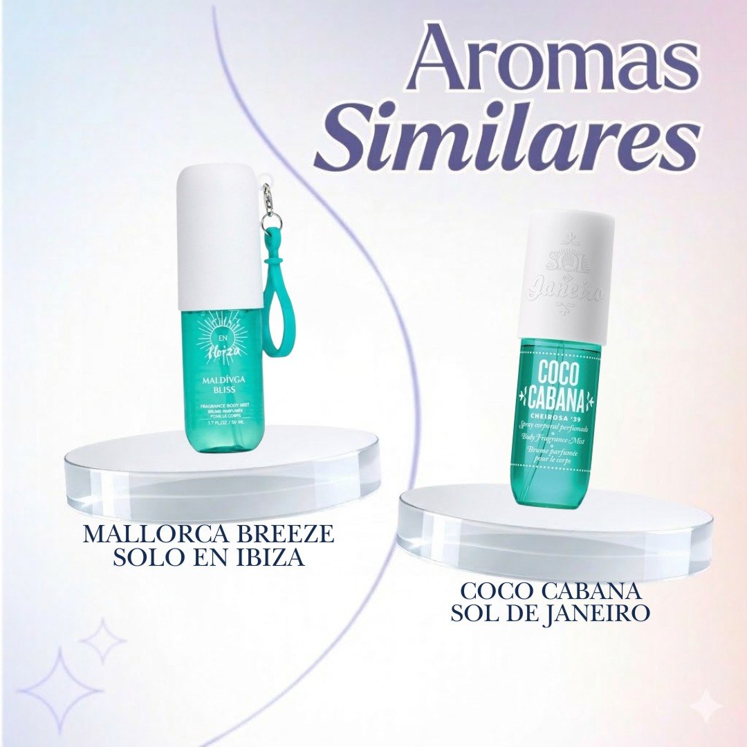 BODY MIST CON LLAVERO SOLO EN IBIZA 30ML (AROMAS SIMILARES A SOL DE JANEIRO)