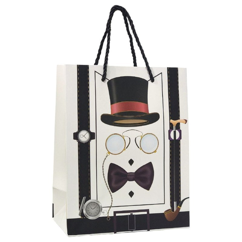 BOLSA DE REGALO PARA HOMBRE PEQUEÑA 18X10X23CM