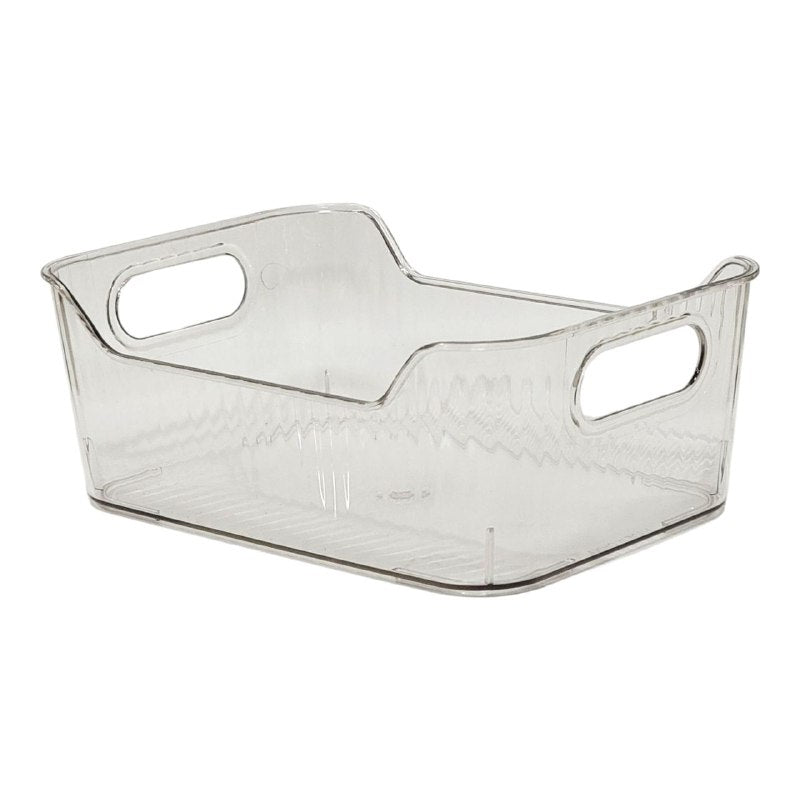ORGANIZADOR RECIPIENTE DE ALMACENAMIENTO DE ACRILICO CONTENEDOR TRANSPARENTE PARA REFRIGERADOR O ESTANTE 18X13X5.5CM
