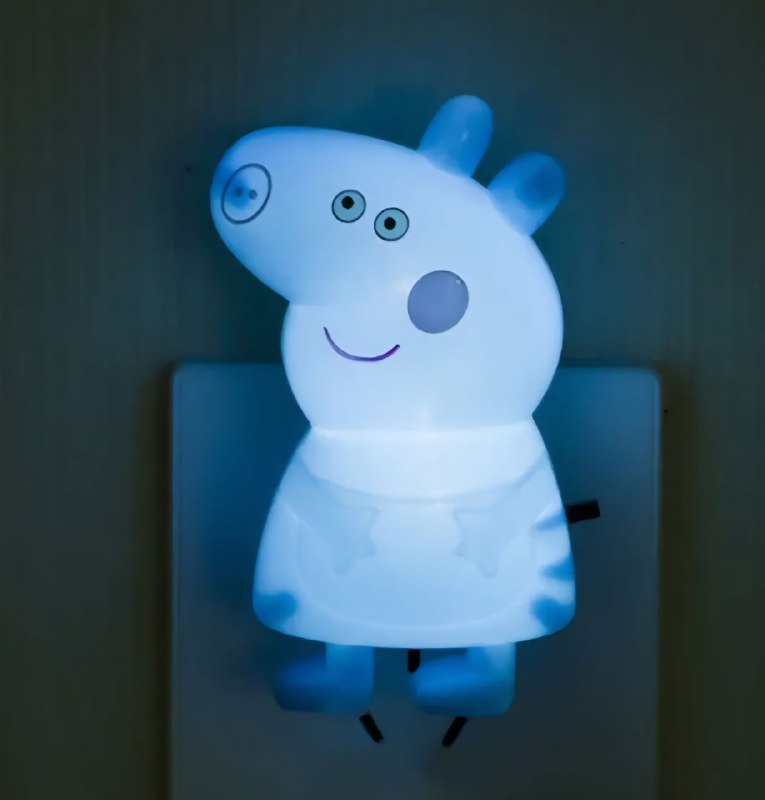 LAMPARA DECORATIVA DE NOCHE DE PEPPA PIG, ILUMINACION DE DORMITORIO PARA MIEDO A LA OSCURIDAD EN NIÑOS 3 COLORES NIGHT LIGHT
