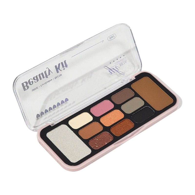 SOMBRAS DE OJOS EN PALETA DE TONOS NATURALES Y BRILLANTES YH BEJA COSMETICS 10G