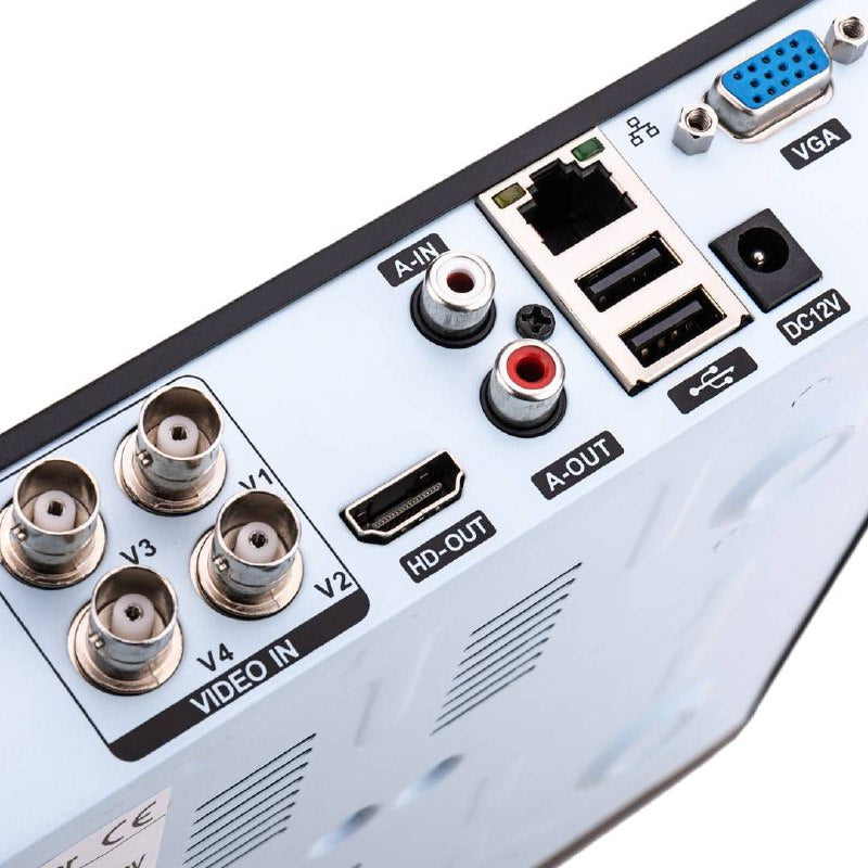KIT DE CAMARAS DE SEGURIDAD DE 4 CANALES HD, SISTEMA DE GRABACION DE 24H CON VISUALIZACION POR INTERNET Y TELEFONO, DETECCION MOVIMIENTO, DISCO DURO HDD 1TB AHD