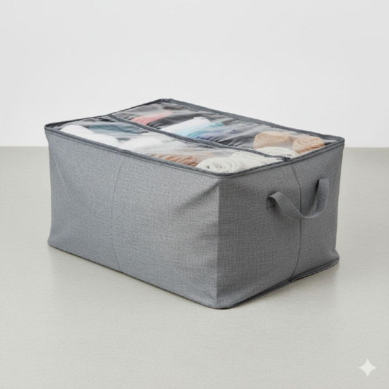 ORGANIZADOR CAJA DE ALMACENAMIENTO PLEGABLE, CESTA DE TELA CON ASA, MULTIFUNCIONAL PARA ROPA, JUGUETES, ETC BENELI HOME 80X45X15CM