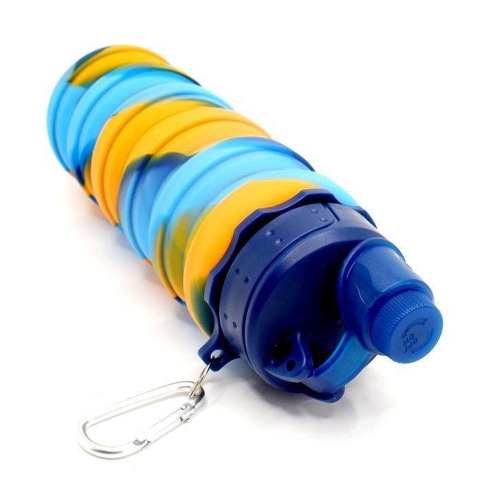 BOTELLA PARA LIQUIDOS FRIOS O CALIENTES DE SILICONA PLEGABLE