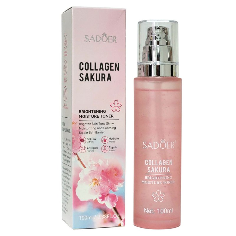 TONICO FACIAL HIDRATANTE E ILUMINADOR CON ESENCIA DE FLOR DE CEREZO SADOER 100ML
