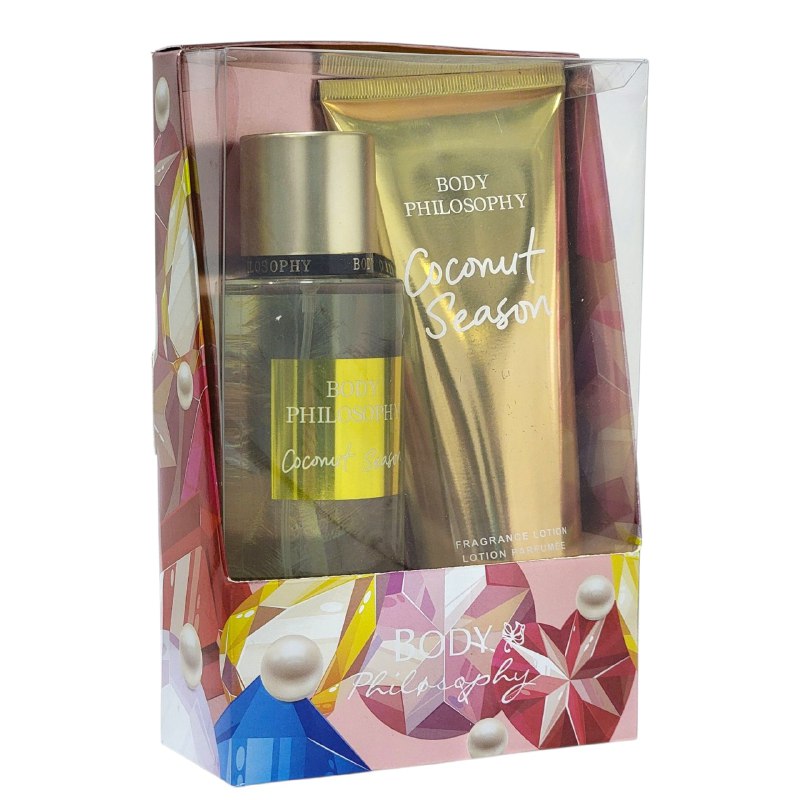 SET BODY PHILOSOPHY SPLASH Y CREMA COCONUT SEASON (M) (AROMA SIMILAR A VICTORIAS SECRET COCONUT PASSION)