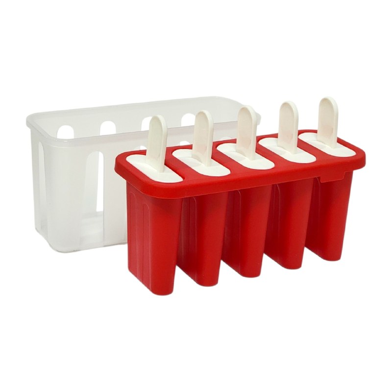 MOLDE DE PLASTICO PAR PALETAS DE ALTA CALIDAD 5 ESPACIOS DECAKILA 5.5X15CM