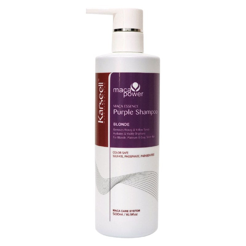 SHAMPOO MORADO MATIZADOR E HIDRATANTE PARA CABELLOS Y PLATINADOS RUBIO KARSEELL 500ML